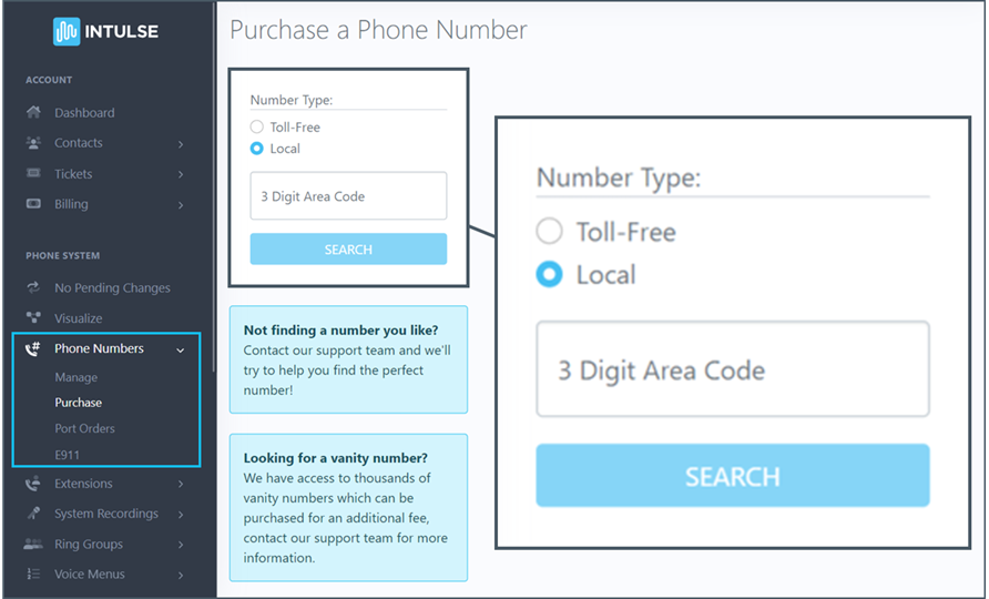 Purchase a Number